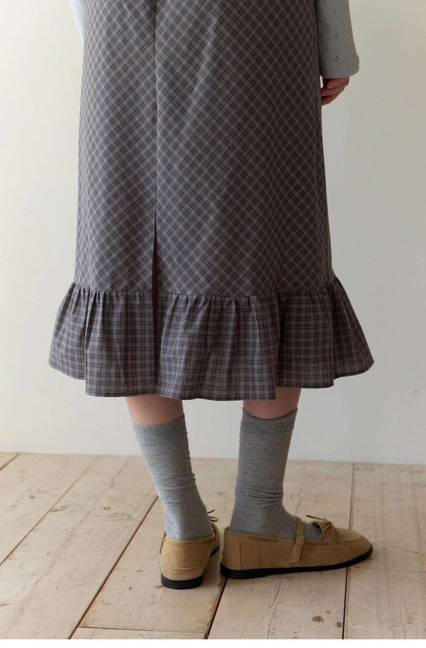 Check Easy Skirt (Brown)4.jpg