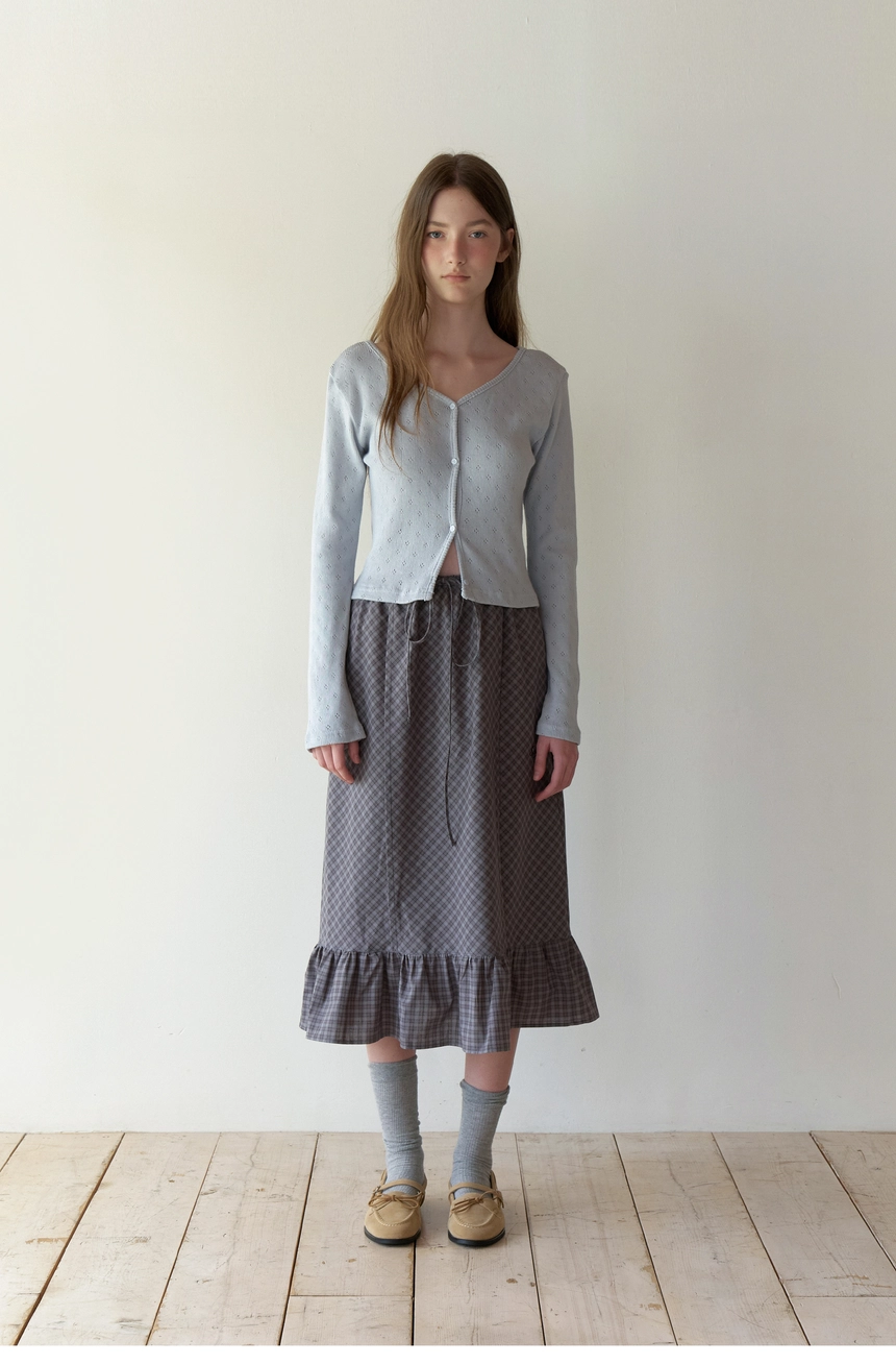 Check Easy Skirt (Brown)5.jpg