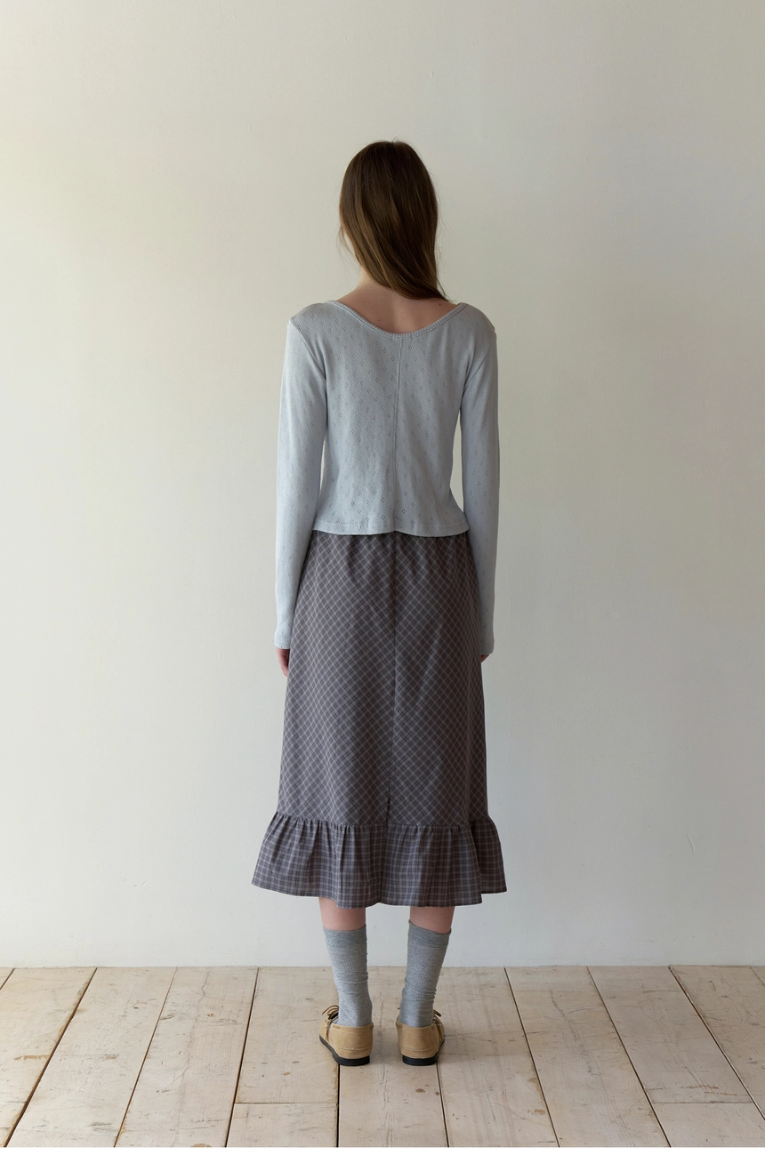 Check Easy Skirt (Brown)6.jpg