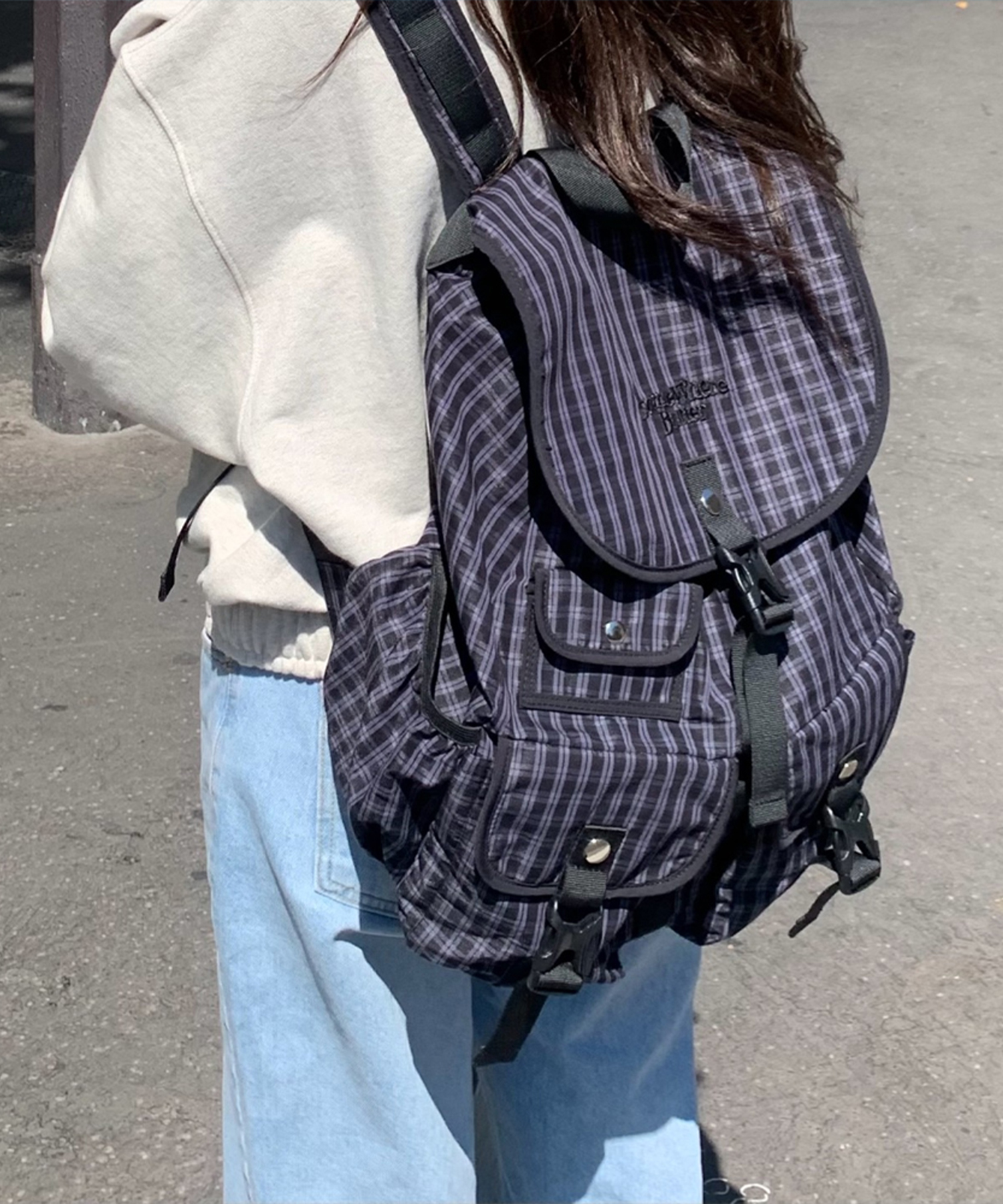 Check PP Backpack - Charcoal