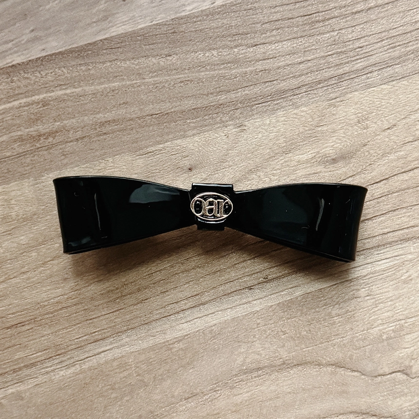 Classic Marble RIbbon Hair Barrette [Black] 대표4.jpg