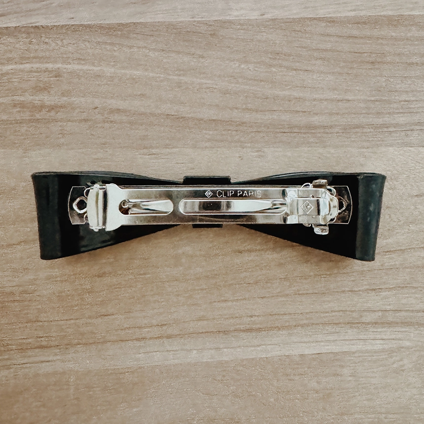 Classic Marble RIbbon Hair Barrette [Black] 대표8.jpg