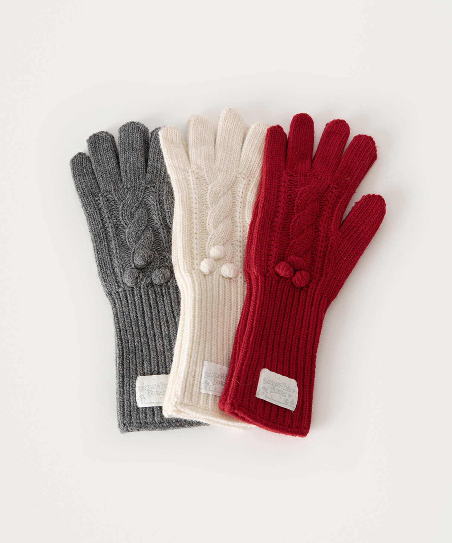 Coco Wool Cable Gloves - 3Color