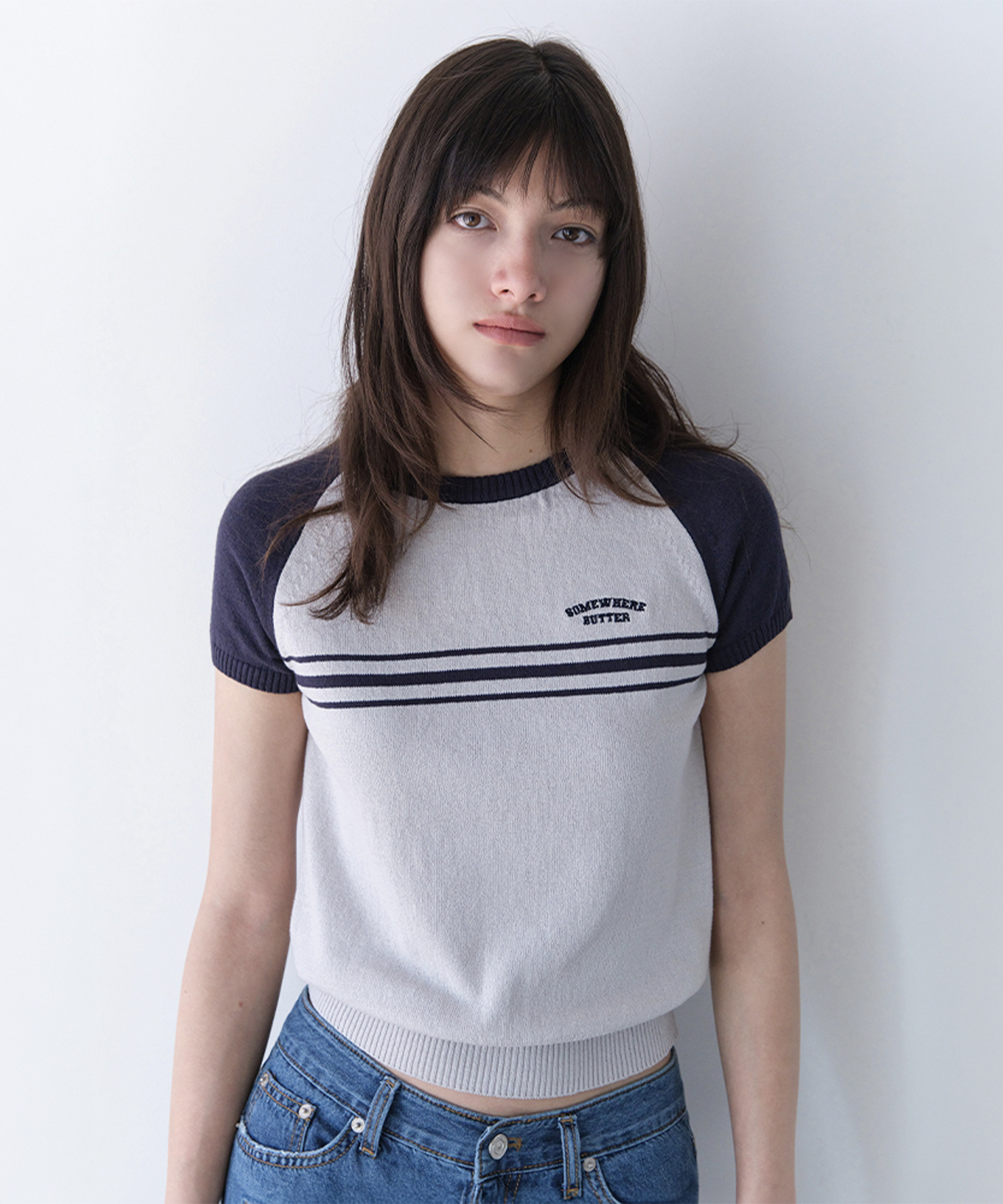 Cony Half Knit - Grey(Navy)