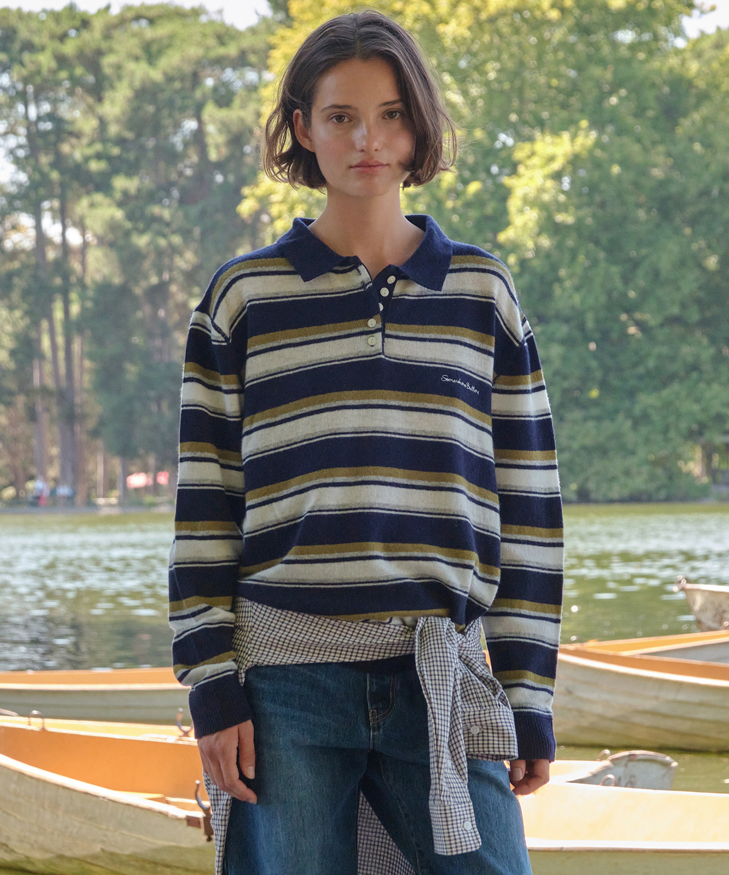 Cope Stripe Knit - Navy