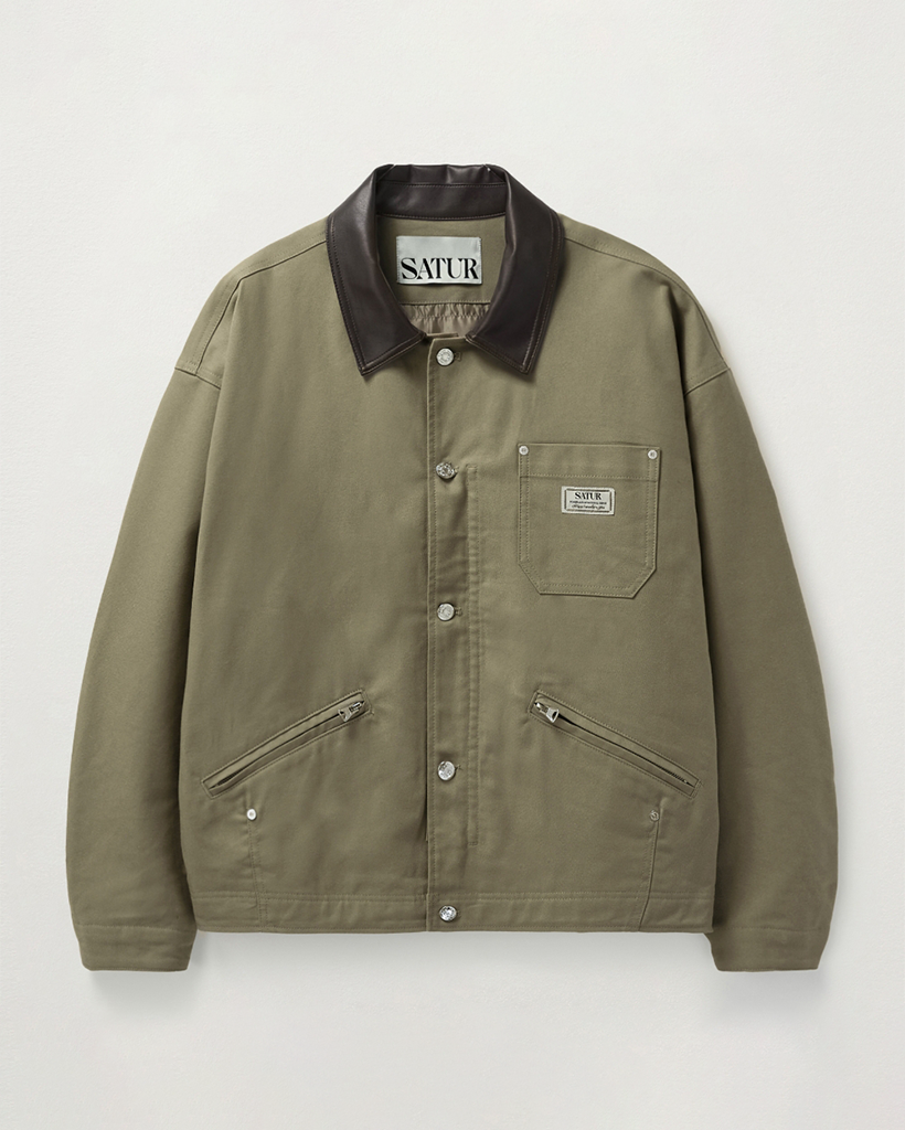 [人気]SATUR★ (W) Crop Cotton Work Jacket ★ワークジャケット ☆送料・関税込☆SATUR☆(W) Crop Cotton Work Jacket☆ (SATUR
