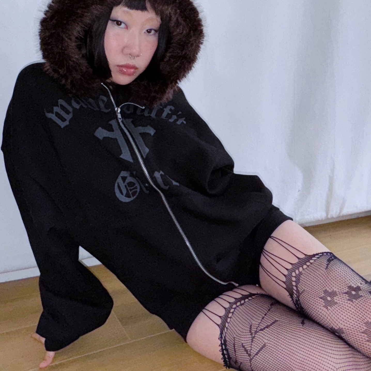 K-POPアイドル着用] I LOVE CAT NOT YOU CAT EAR HOODIE