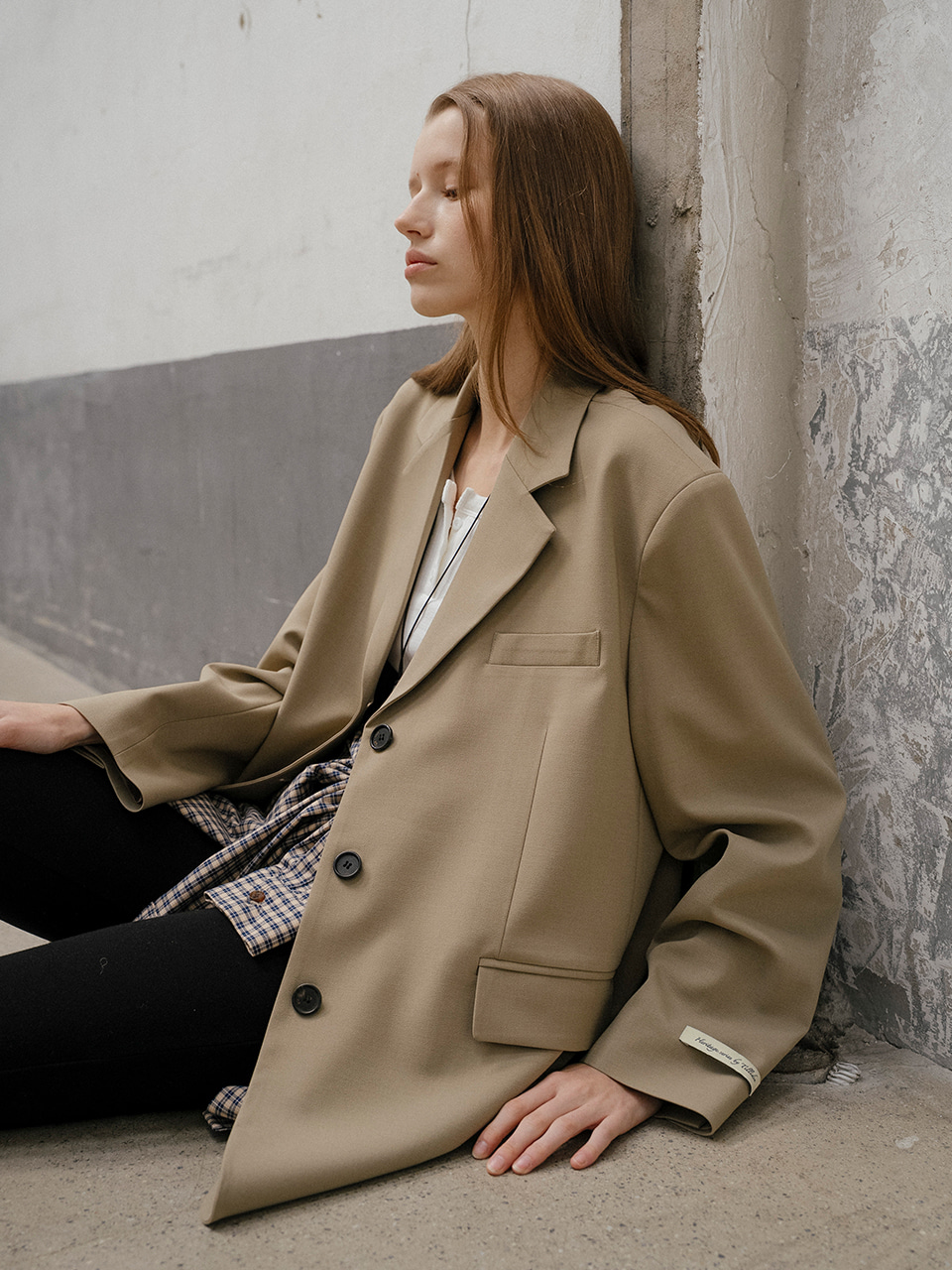 Classic notched single jacket [TISP06JK01]_Beige