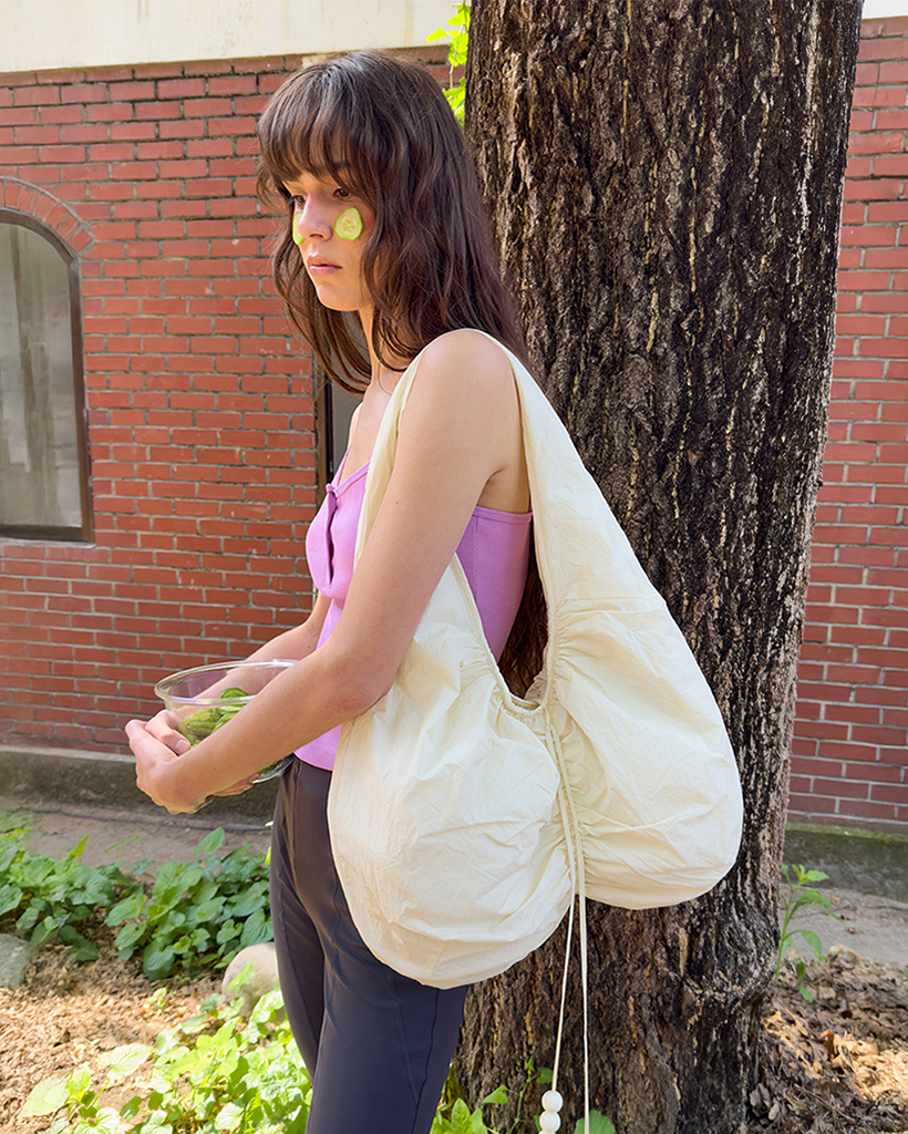 BEADED DROP BAG (ivory)