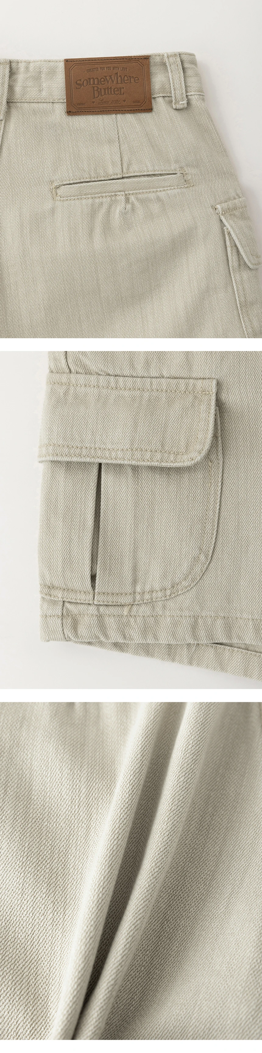 [D]Bask Washed Cargo Shorts - Beige(02).jpg