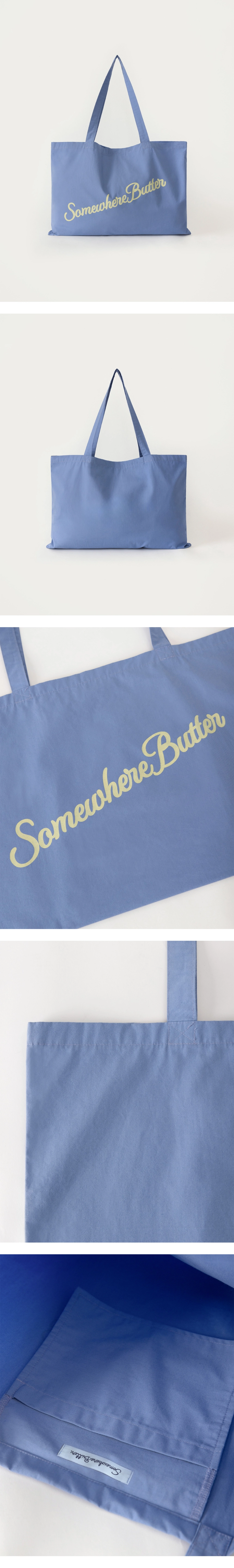[D]Bold Logo Cotton Bag - Blue(01).jpg