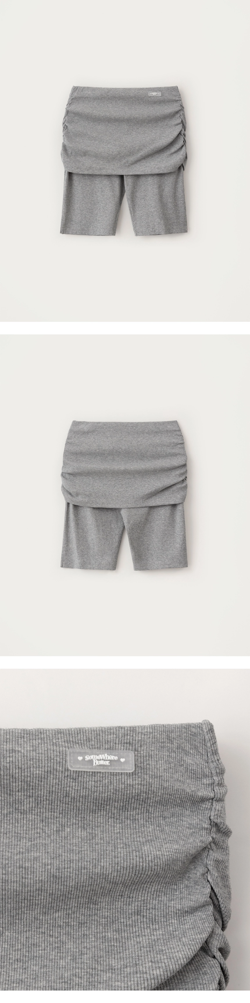 [D]Fold Shirring Biker Shorts - Grey(01).jpg