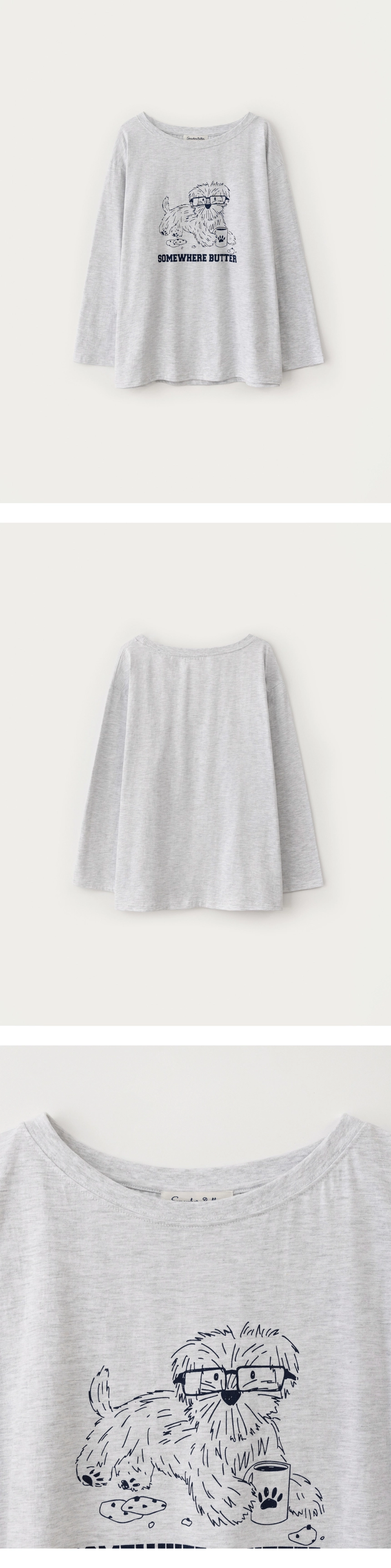 [D]Glasses Puppy Long Top - White Melange(1).jpg