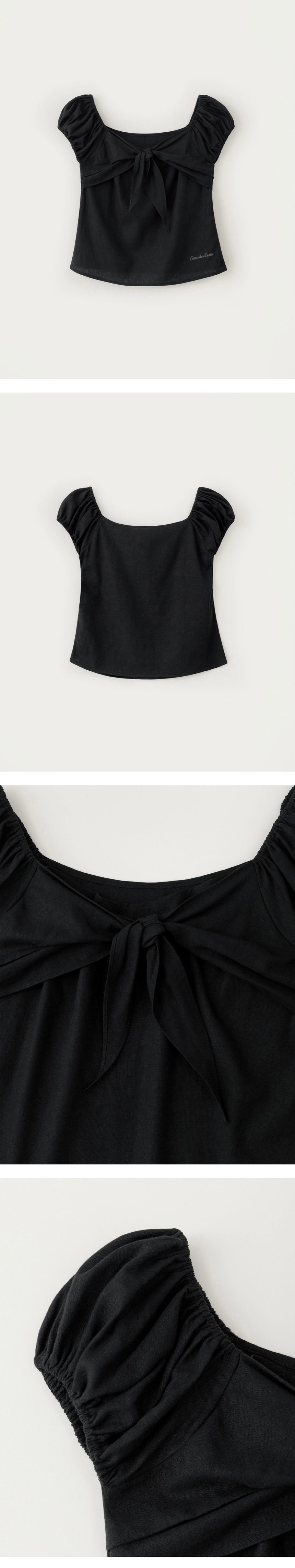 [D]Muet Ribbon Blouse - Black(01).jpg