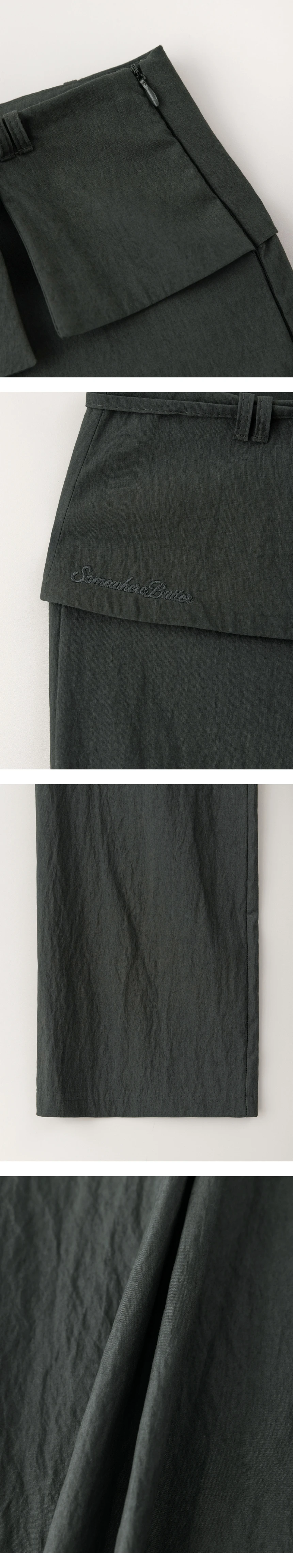 [D]Nish Ribbon Nylon Pants - Charcoal(02).jpg