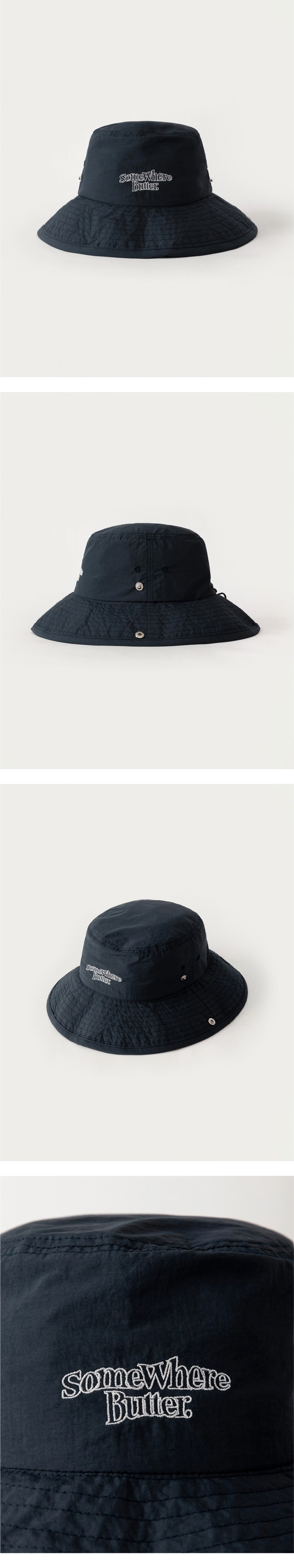 [D]Nylon Wave Logo Safari Hat - Navy(01).jpg