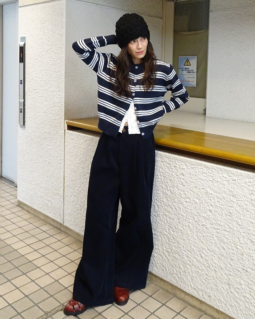 ツータックシャツコーデュロイワイドパンツ | ファッション通販サイト NUGU