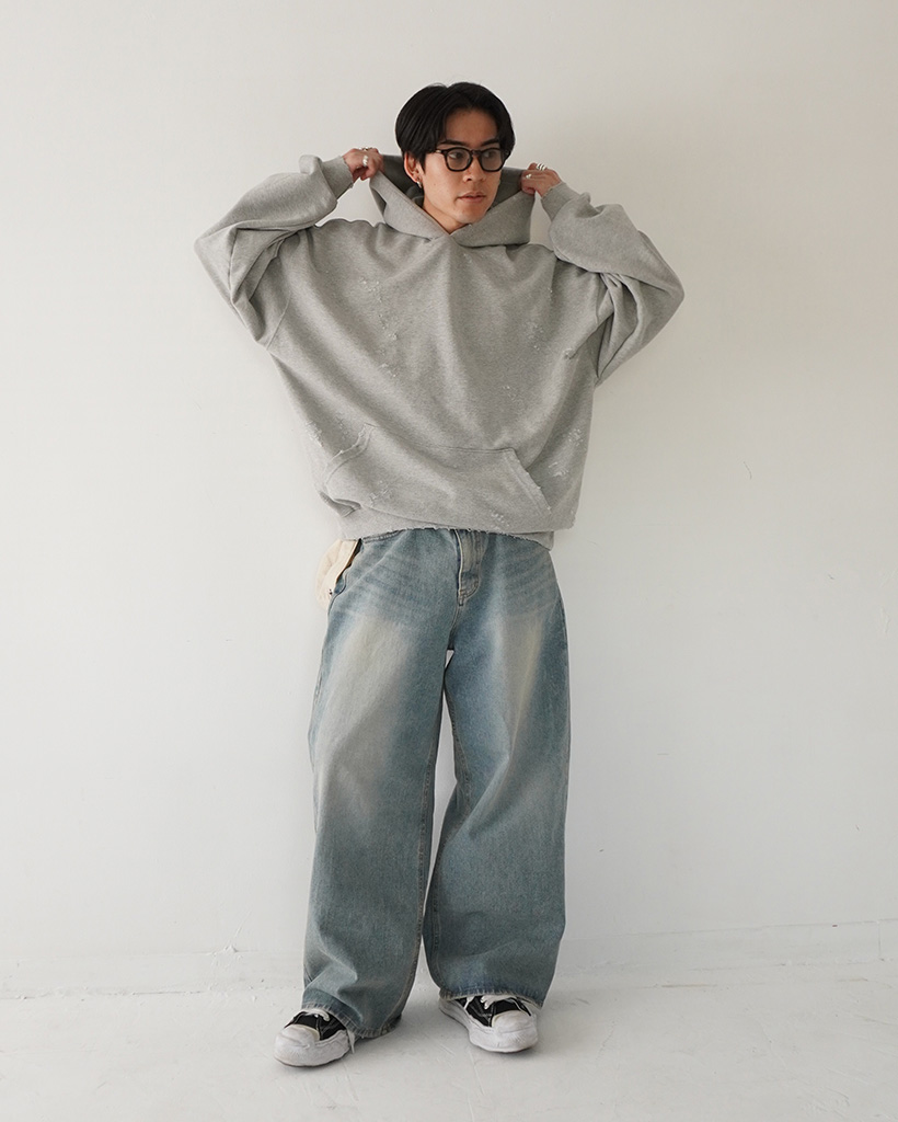 ダメージポイントパーカー | ファッション通販サイト NUGU