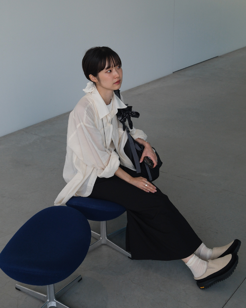 sillage オーバーサイズ 半袖シャツ 水色 オーバーサイズ 半袖シャツ （シャツ・ブラウス）｜Precious