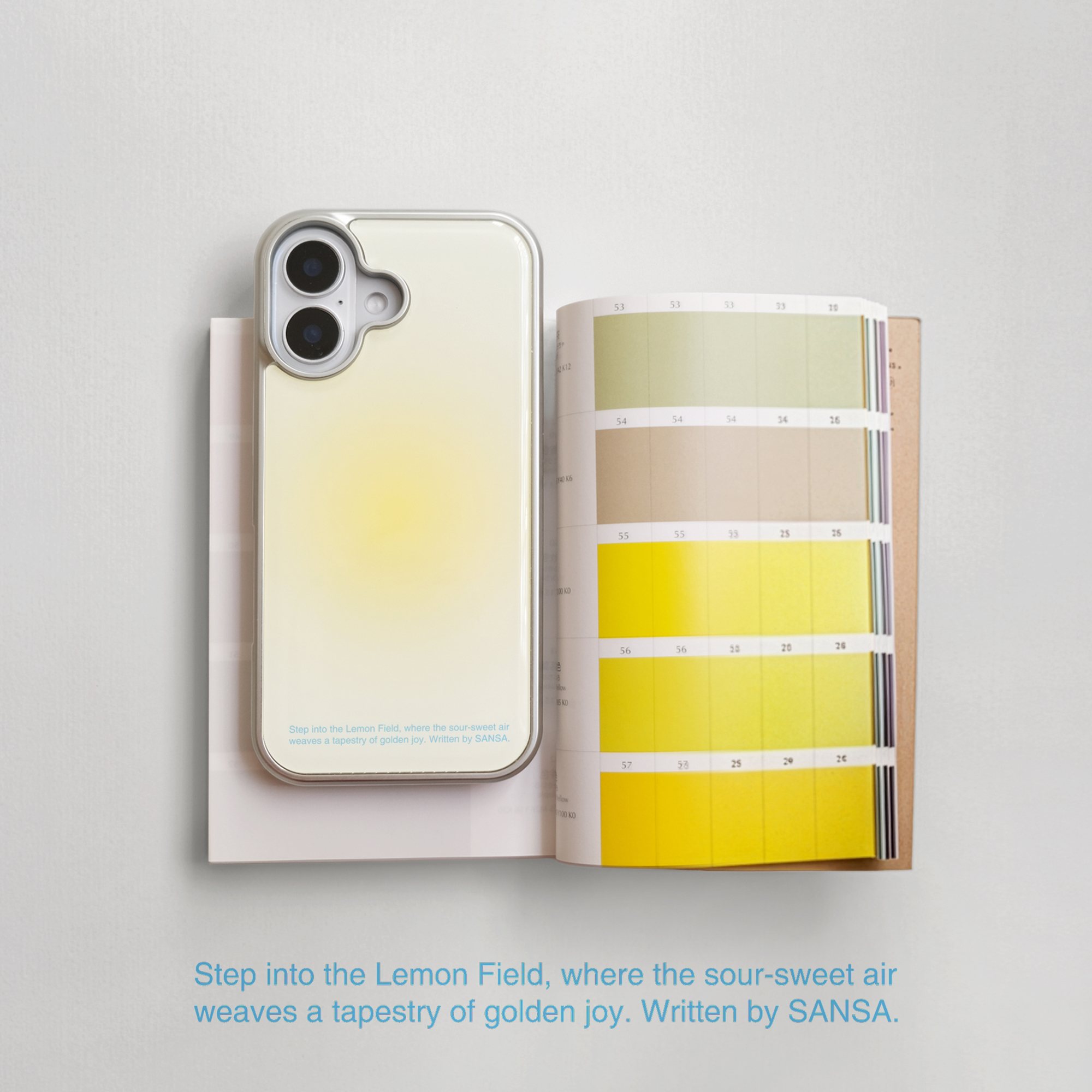 Lemon Field_Bumper Phone Case(Silver)