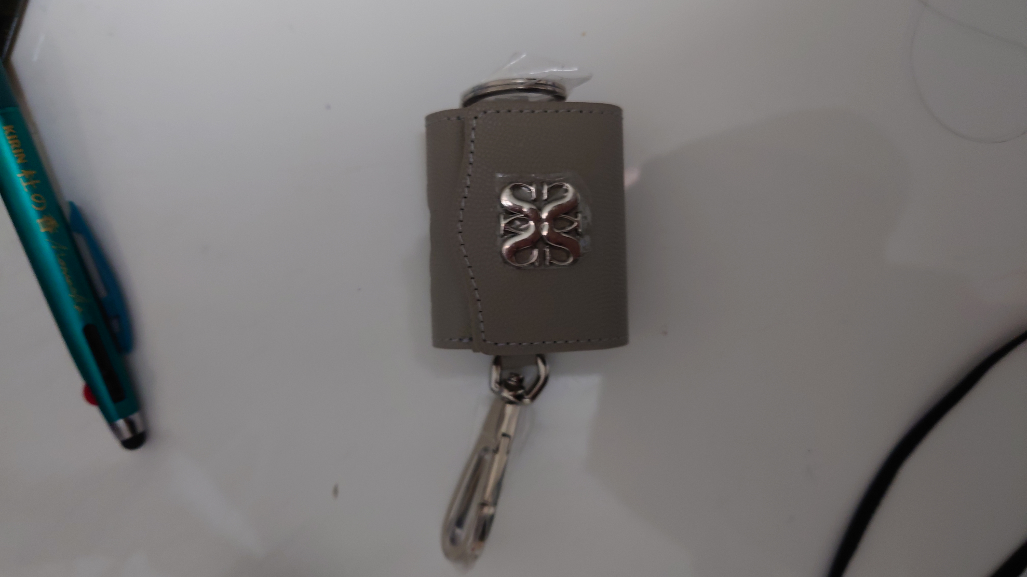 ★SATUR★ Setter Keyring Leather AirPods Case Mud Gray Satur Keyring Leather Airpods Case - Mud Gray | ファッション