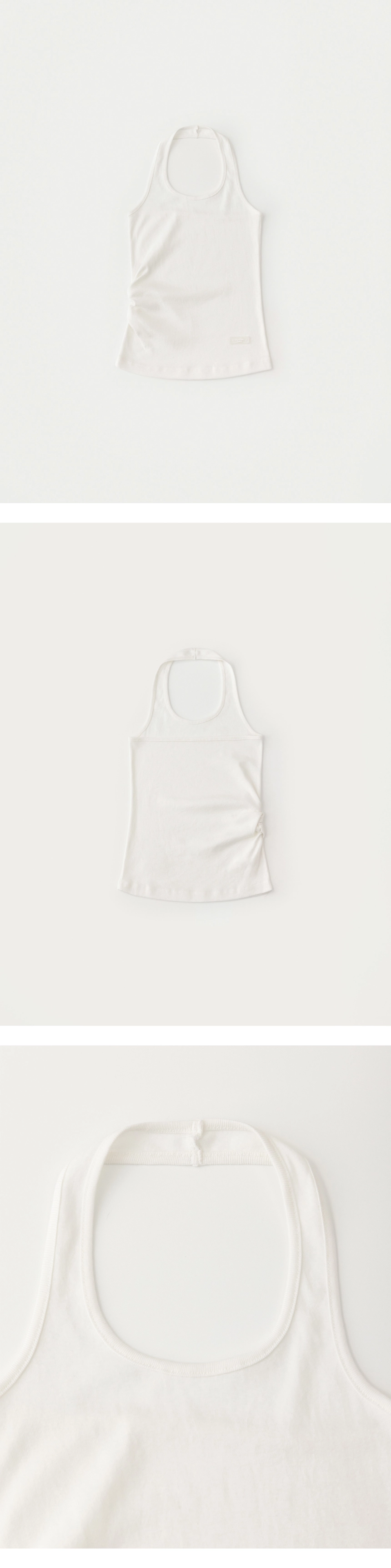 [D]Shirring Halter Sleeveless - Ivory(01).jpg