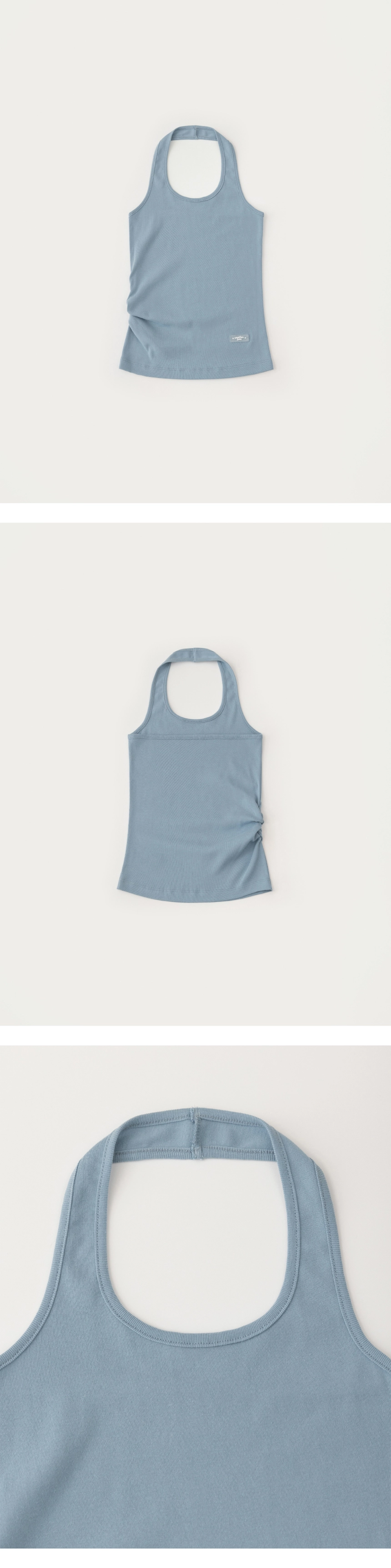 [D]Shirring Halter Sleeveless - Light Blue(01).jpg
