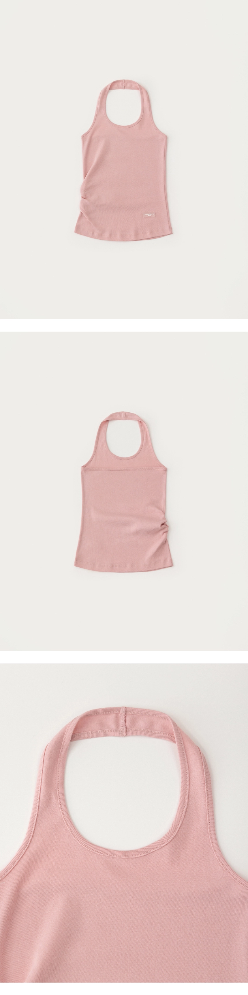 [D]Shirring Halter Sleeveless - Light Pink(01).jpg