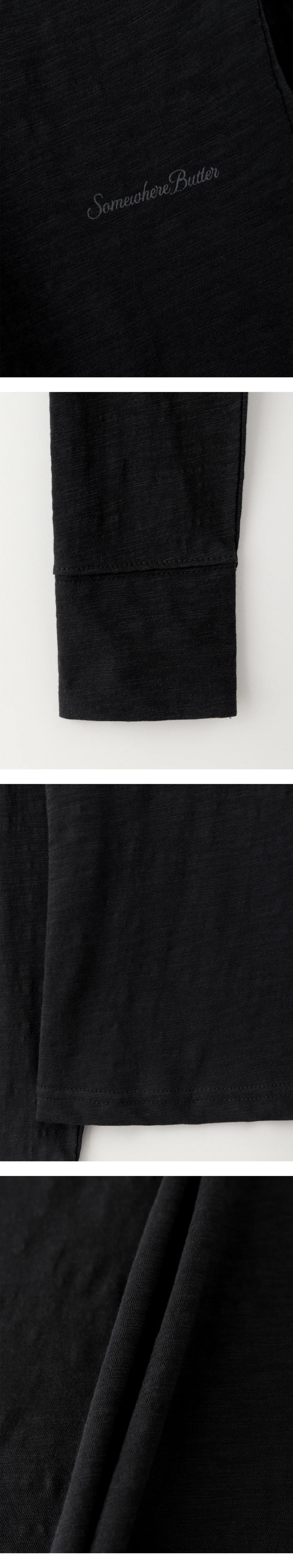 [D]Slub Henley Long Top - Black(2).jpg