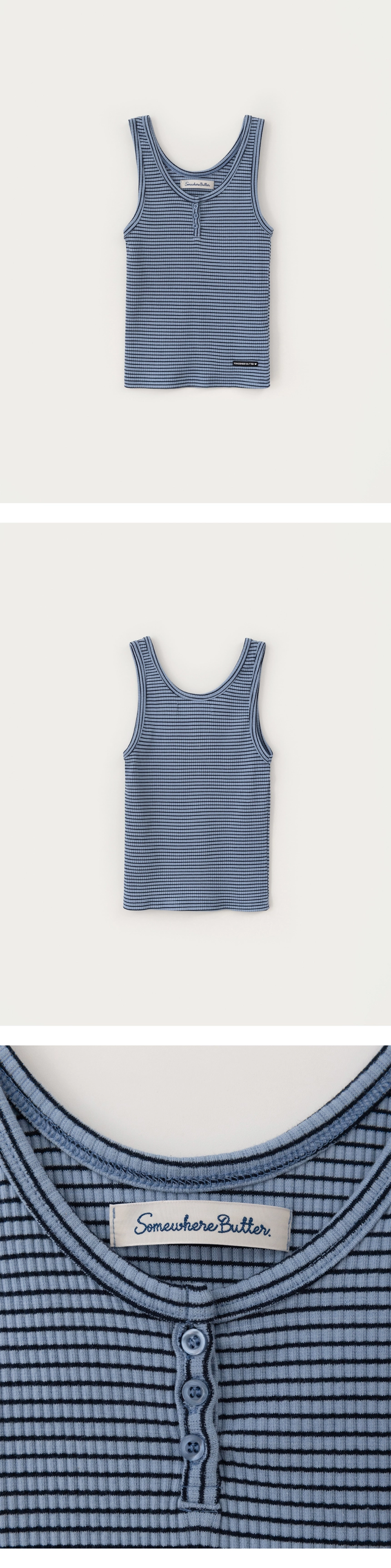 [D]Stripe Wappen Button Sleeveless - Blue(1).jpg