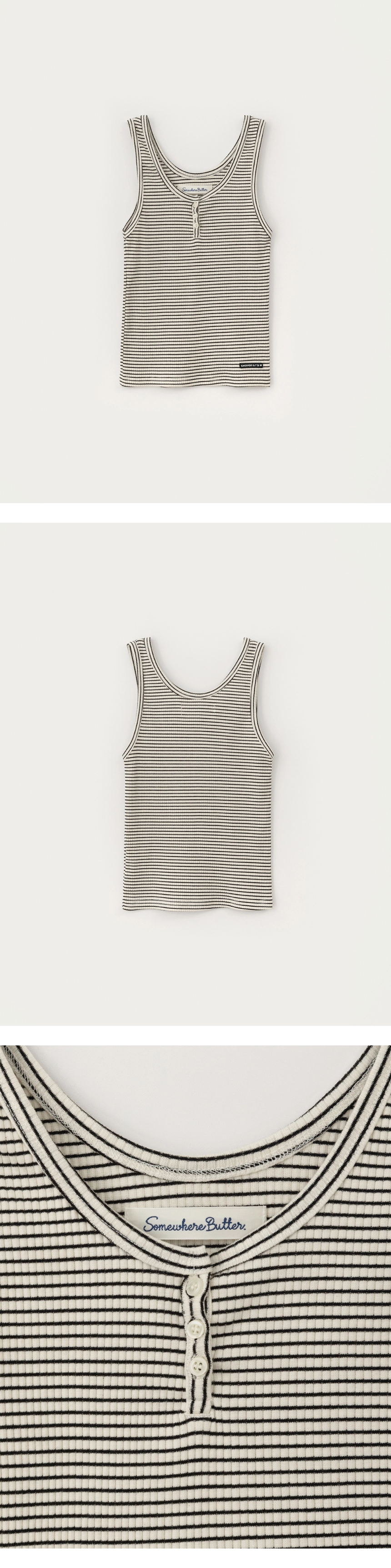 [D]Stripe Wappen Button Sleeveless - Ivory(1).jpg
