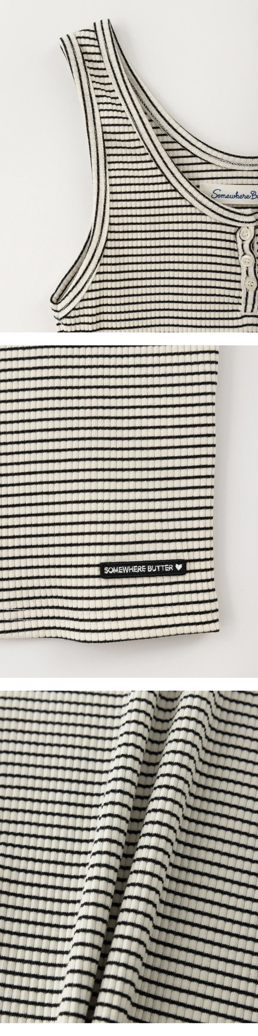 [D]Stripe Wappen Button Sleeveless - Ivory(2).jpg