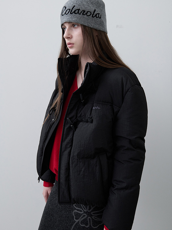 RIBBON WELLON PADDING BLACK | ファッション通販サイト NUGU