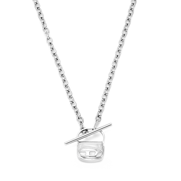 DIESEL ディーゼル ネックレス ペンダント DX1593040 DX1593040 JEWEL Stainless Steel Necklace｜シルバー