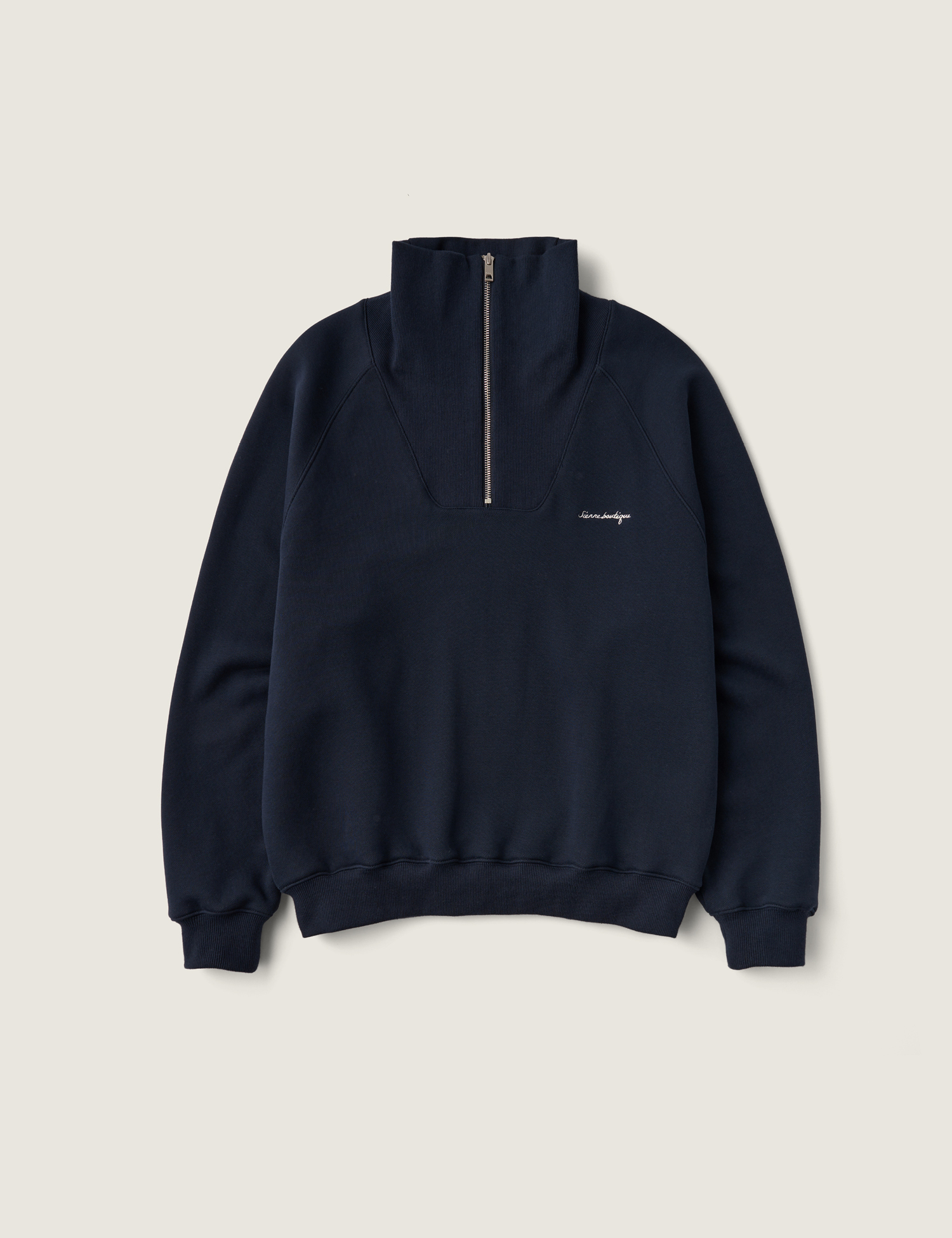 [nugu限定商品]Delma Half Zip-up Sweatshirt (Navy)