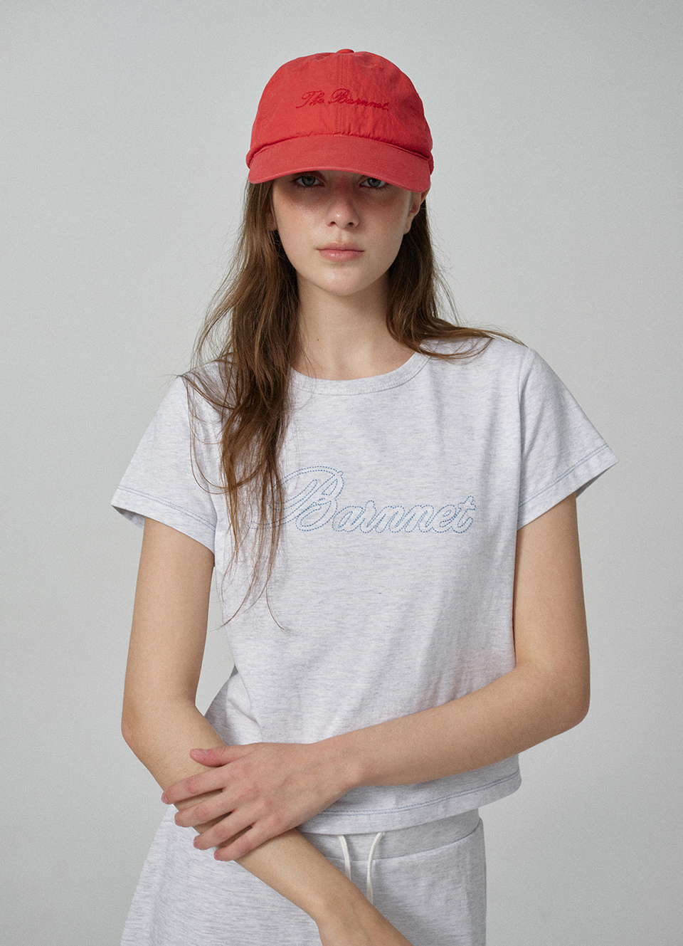 Diana Chain Stitch Logo T-Shirt_Grey