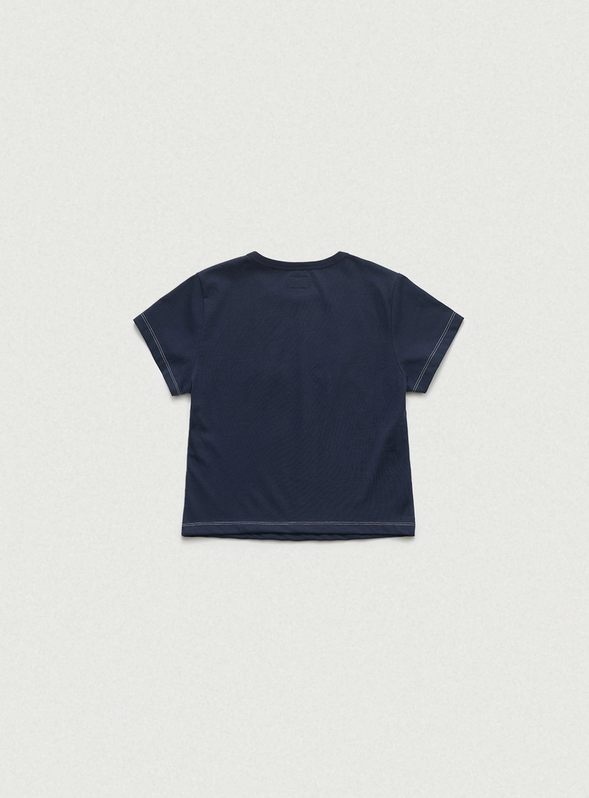 Diana Chain Stitch Logo T-Shirt_Navy_02.jpg