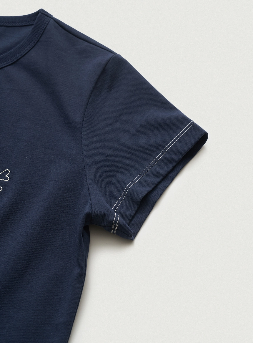 Diana Chain Stitch Logo T-Shirt_Navy_04.jpg