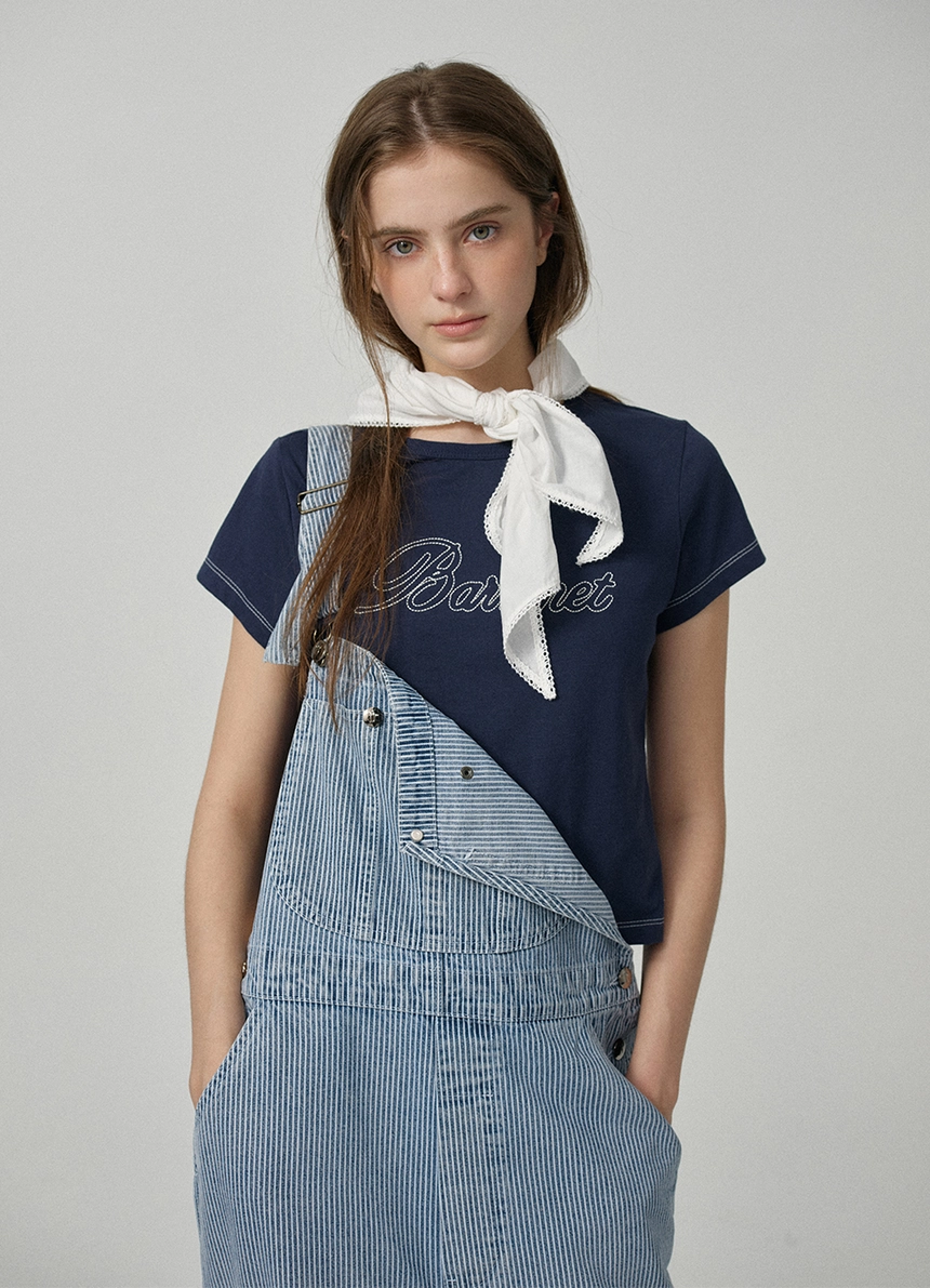 Diana Chain Stitch Logo T-Shirt_Navy_10.jpg