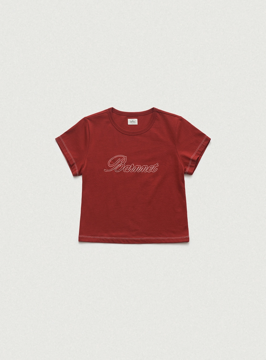 Diana Chain Stitch Logo T-Shirt_Red_01.jpg