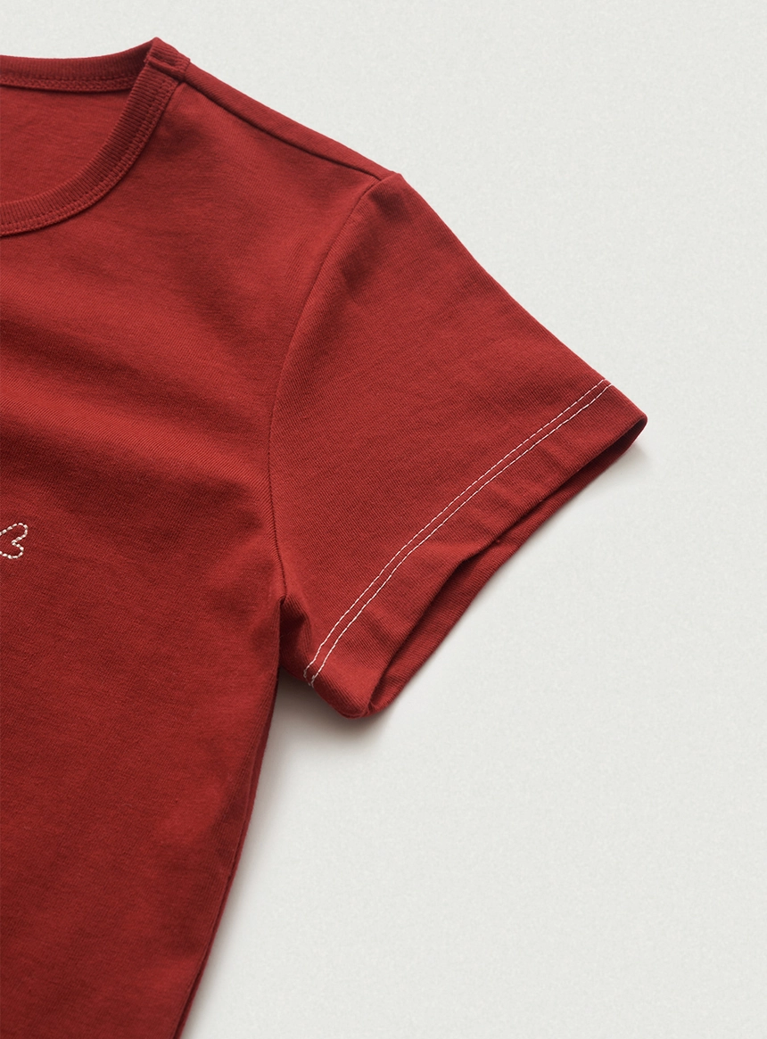 Diana Chain Stitch Logo T-Shirt_Red_04.jpg