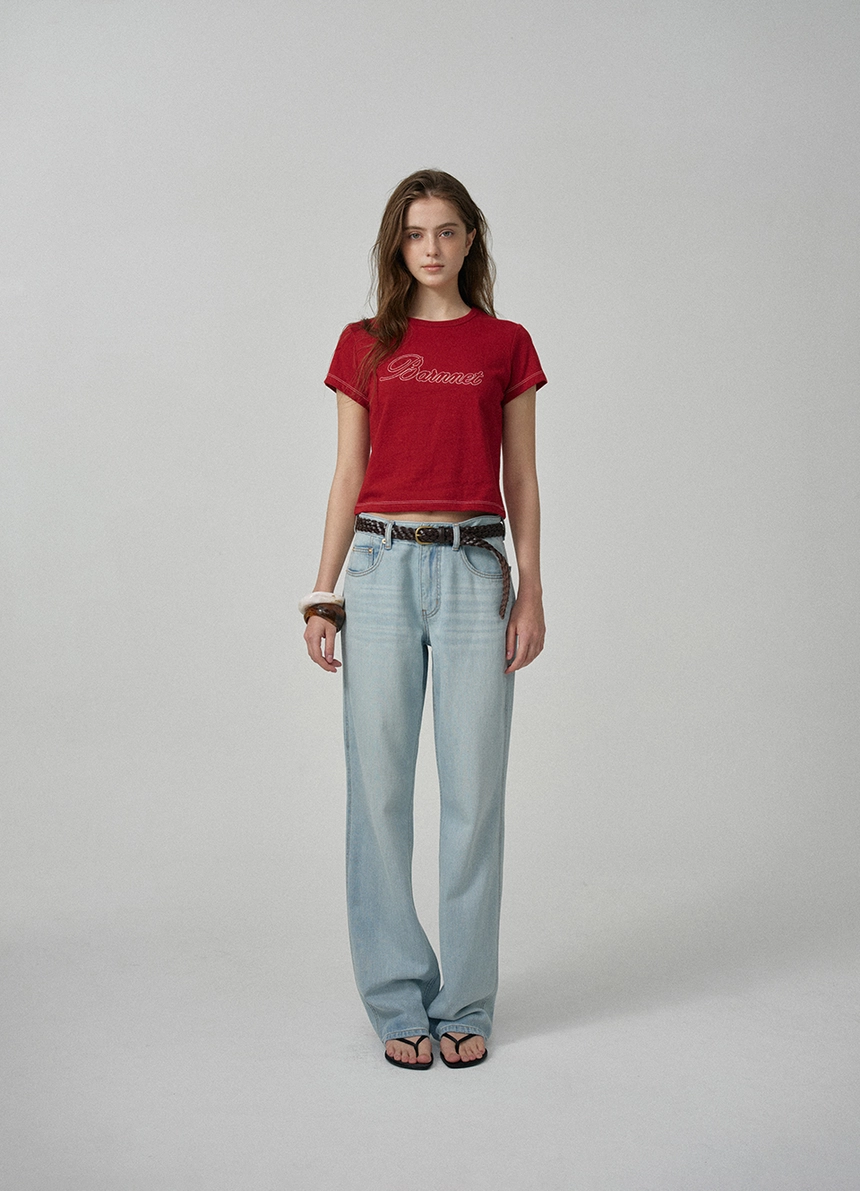 Diana Chain Stitch Logo T-Shirt_Red_06.jpg