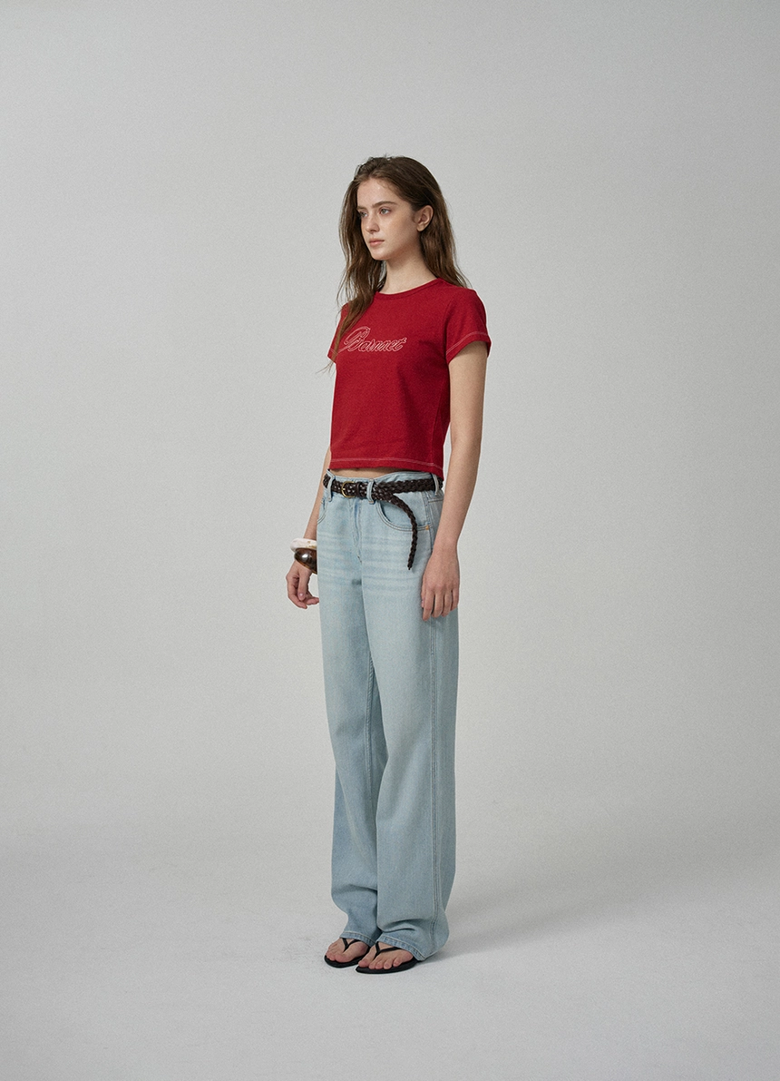 Diana Chain Stitch Logo T-Shirt_Red_07.jpg