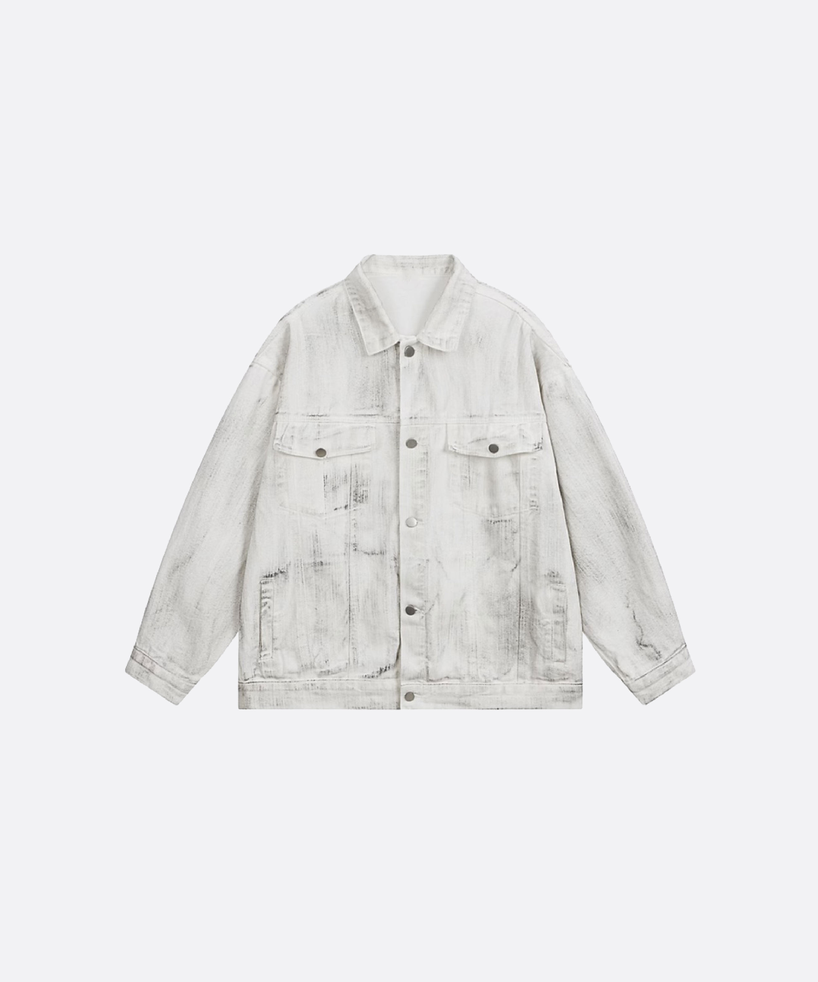 モコモコ　OFF-WHITE グラフィティデニムジャケット Off-White ジップディテール デニムジャケット | ブルー