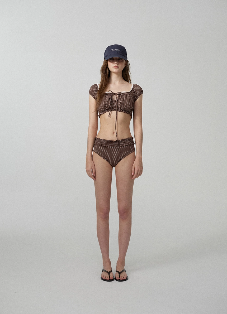Dot Ruffle Bikini_Brown_01.jpg