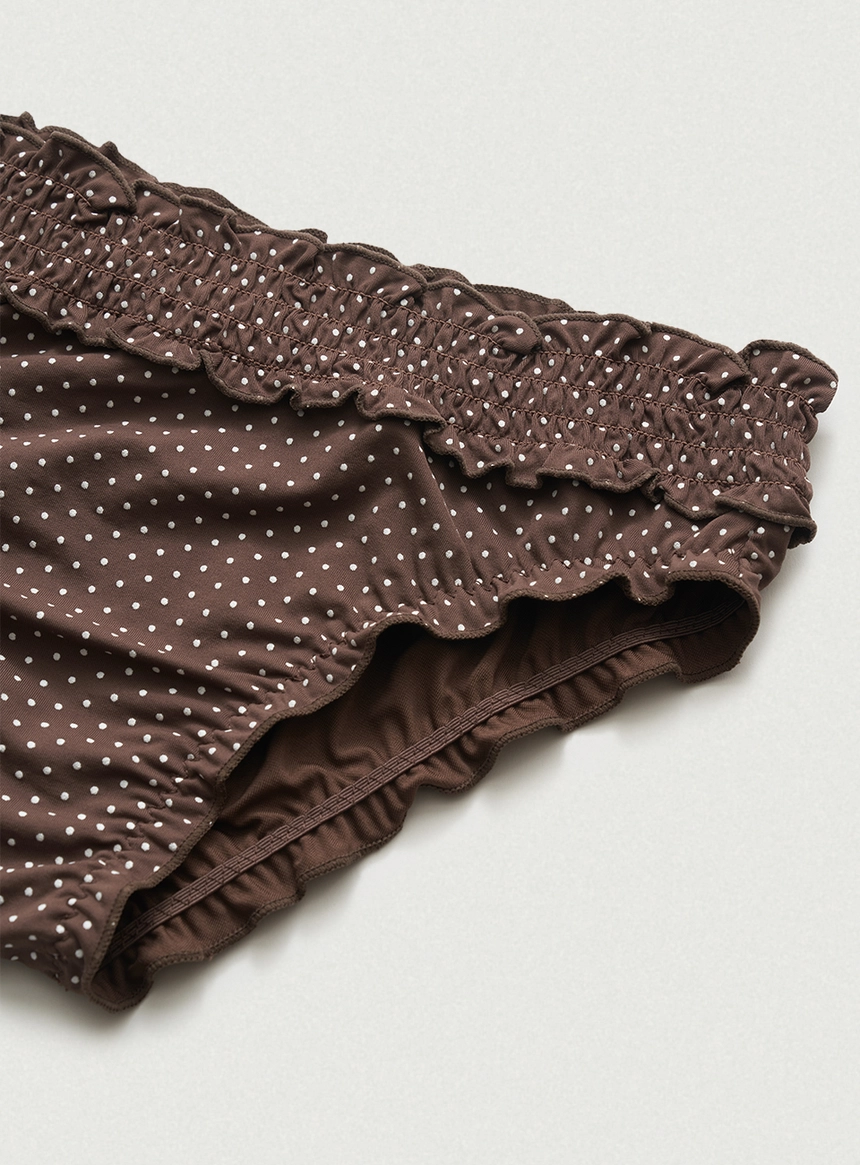 Dot Ruffle Bikini_Brown_10.jpg