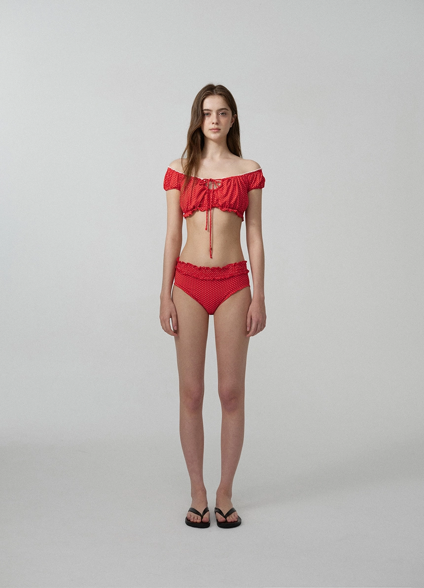 Dot Ruffle Bikini_Red_01.jpg