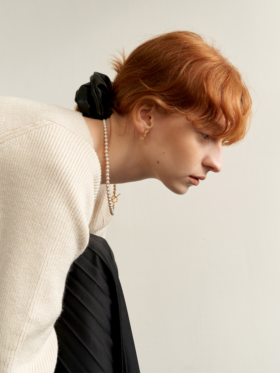 [leeENoir] 韓国アクセ☆Dot Toggle Pearl Necklace_全2色 Dot Toggle Pearl Necklace (2color) (4mm/6mm) | ファッション