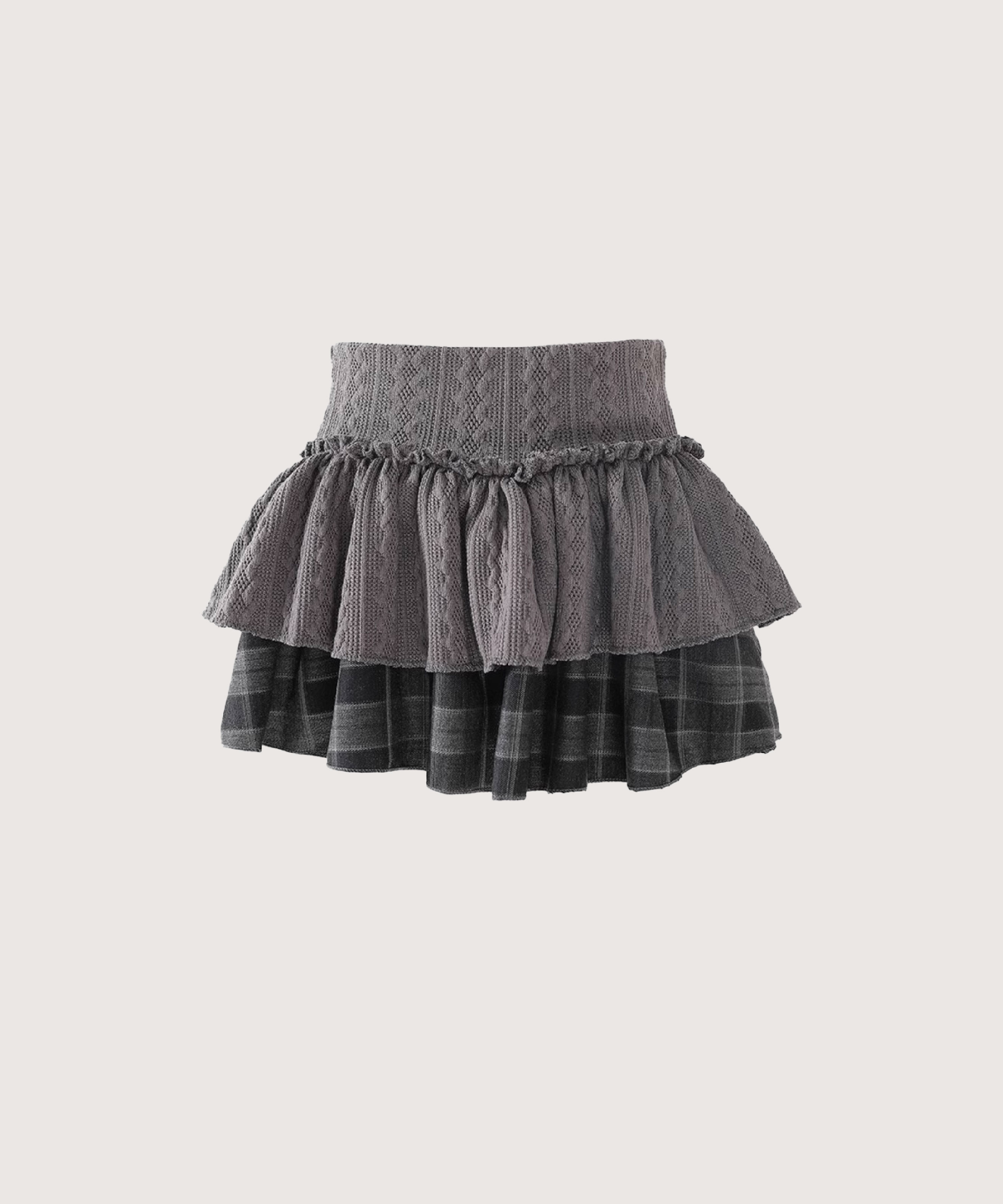 新品未使用　frey ダブルポッケスカート FRAY I.D スカート ボタニカルプリントシアータックスカート