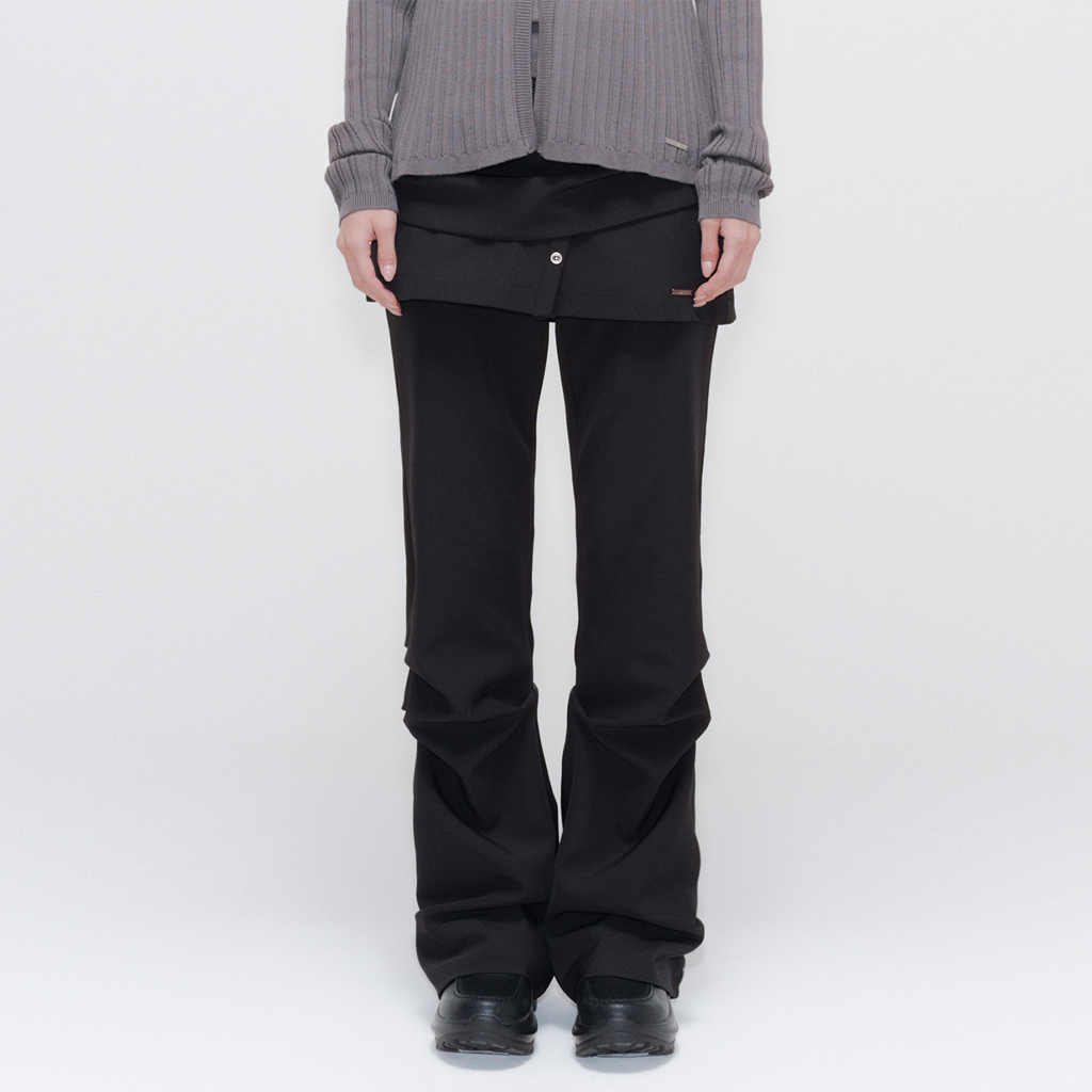 ◆MISEKI SEOUL◆ Draped shirt skirt pants SET BLACK MSK251PT 미세키서울 Draped shirt skirt pants SET BLACK | 후루츠패밀리